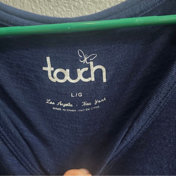 Denver Broncos NFL v-neck tshirt navy blue and orange size large - Picture 2 of 3